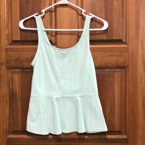 Mint Peplum Tank top